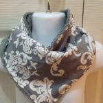 Bandana Drool Bib Grey Floral