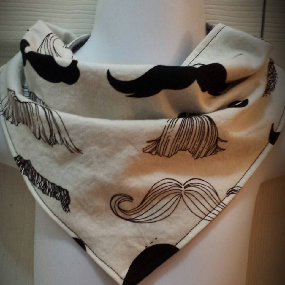 Mustache Bandana Drool Bib