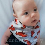 Bandana Bib- Green Damask - Image 3