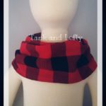 Red and Black Plaid Infinity Bib